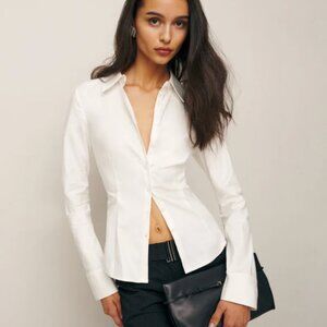 Reformation Jodie Shirt Ivory - Size 6
